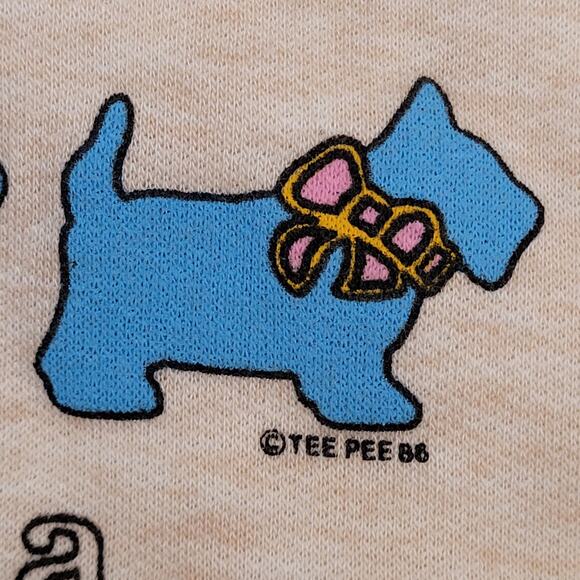 Vintage 1988 Yorkie Dog Sweatshirt Womens XL 23x26 Heathered - Picture 10 of 14